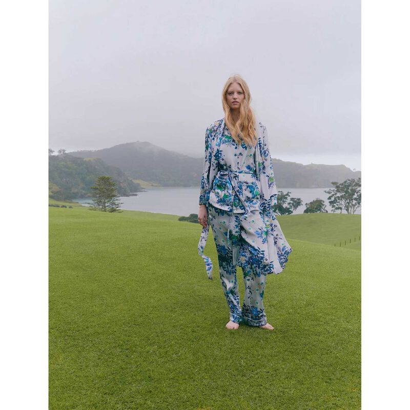 Papinelle x Karen Walker Love Letters Silk Maxi Robe image number 3
